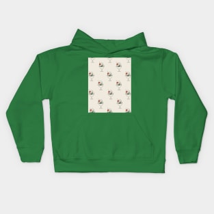 Pattern with line art style ice cream Kids Hoodie